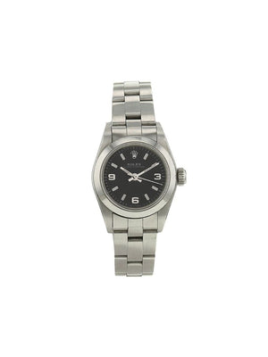 Rolex - 1995 pre-owned Oyster Perpetual Lady 25mm - women - Sapphire Glass/stainless steel - One Size - Black