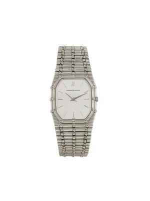 Audemars Piguet - 1980 pre-owned rectangular 28mm - women - glass/White Gold - One Size - White