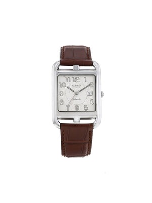 Hermès - 2010 pre-owned Cape Cod 29mm - men - Leather/Sapphire Glass/stainless steel - One Size - SILVER