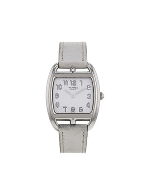 Hermès - 2000s pre-owned Cape Cod wrist watch - women - Leather/stainless steel - One Size - WHITE