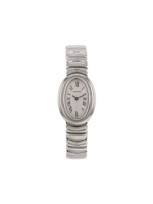 Cartier - 1990 pre-owned Baignoire 29mm - women - glass/White Gold - One Size - SILVER