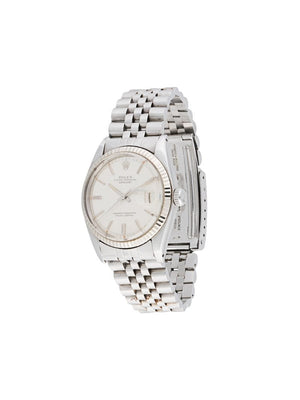 Rolex - pre-owned Oyster Perpetual Datejust 35mm - men - Sterling Silver - One Size - SILVER