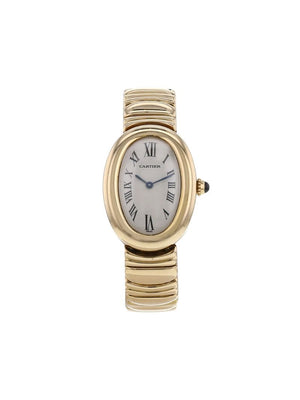 Cartier - 1990 pre-owned Baignoire 23mm - women - Sapphire Glass/Yellow Gold - One Size - GOLD