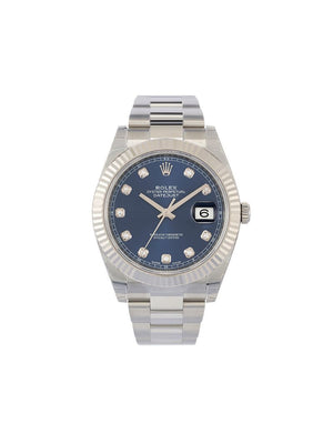 Rolex - unworn Oyster Perpetual Datejust 41mm - men - Sapphire Glass/stainless steel/White Gold - One Size - BLUE