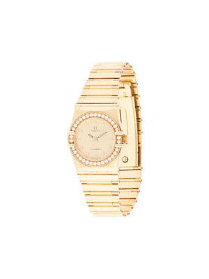 Omega - 1990s pre-owned Constellation 25mm - women - Diamond/18kt Gold - One Size - GOLD