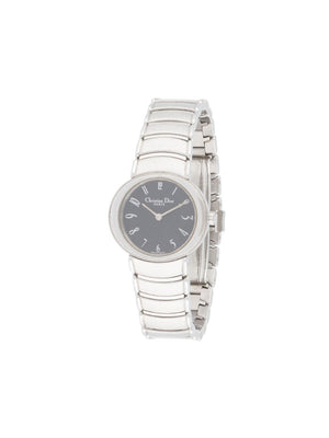 Christian Dior - pre-owned round case wrist watch - women - stainless steel - One Size - SILVER