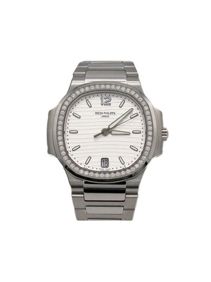 Patek Philippe - Nautilus watch - women - Steel/Diamond/Sapphire Crystal - 35 - SILVER