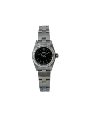 Rolex - 1999 pre-owned Oyster Perpetual 24mm - women - stainless steel - One Size - Black