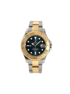 Rolex - 1997 pre-owned Yacht-Master 35mm - women - 18kt Gold/stainless steel - One Size - Blue