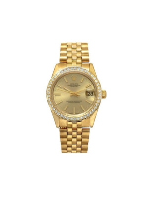 Rolex - 1986 pre-owned Oyster Perpetual Datejust 30mm - women - 18kt Yellow Gold - One Size - GOLD