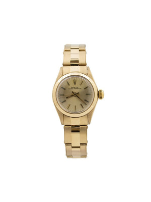 Rolex - pre-owned Oyster Perpetual 33mm - women - 18kt Yellow Gold - One Size - GOLD