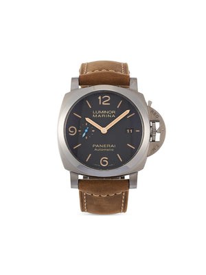 Panerai - 2020 unworn Luminor Marina 44mm - men - Calf Leather/Titanium/Sapphire Crystal - One Size - Black