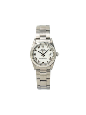 Rolex - 1999 pre-owned Oyster Perpetual Datejust 30mm - women - stainless steel - One Size - White