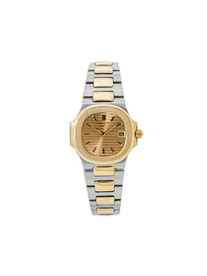 Patek Philippe - 1980s pre-owned Nautilus 25mm - women - 18kt Yellow Gold/stainless steel - One Size - GOLD