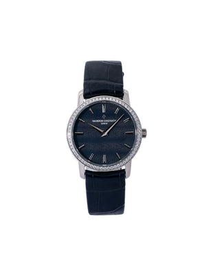 Vacheron Constantin - 2019 pre-owned Traditionnelle 30mm - women - Diamond/18kt White Gold/stainless steel - One Size - Blue