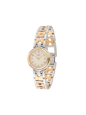 Hermès - pre-owned Clipper quartz wrist watch - women - stainless steel - One Size - Metallic