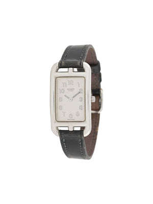 Hermès - pre-owned Cape Cod Nantucket 20mm - women - Gold Plated Sterling Silver/Leather - One Size - Black