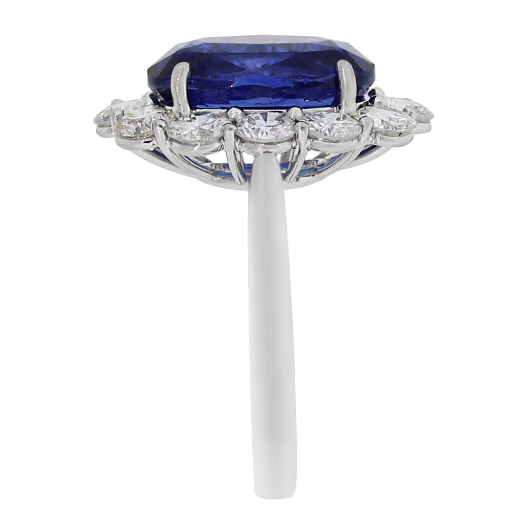 PLATINUM SAPPHIRE AND 1.88CTW DIAMOND RING