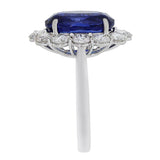 PLATINUM SAPPHIRE AND 1.88CTW DIAMOND RING