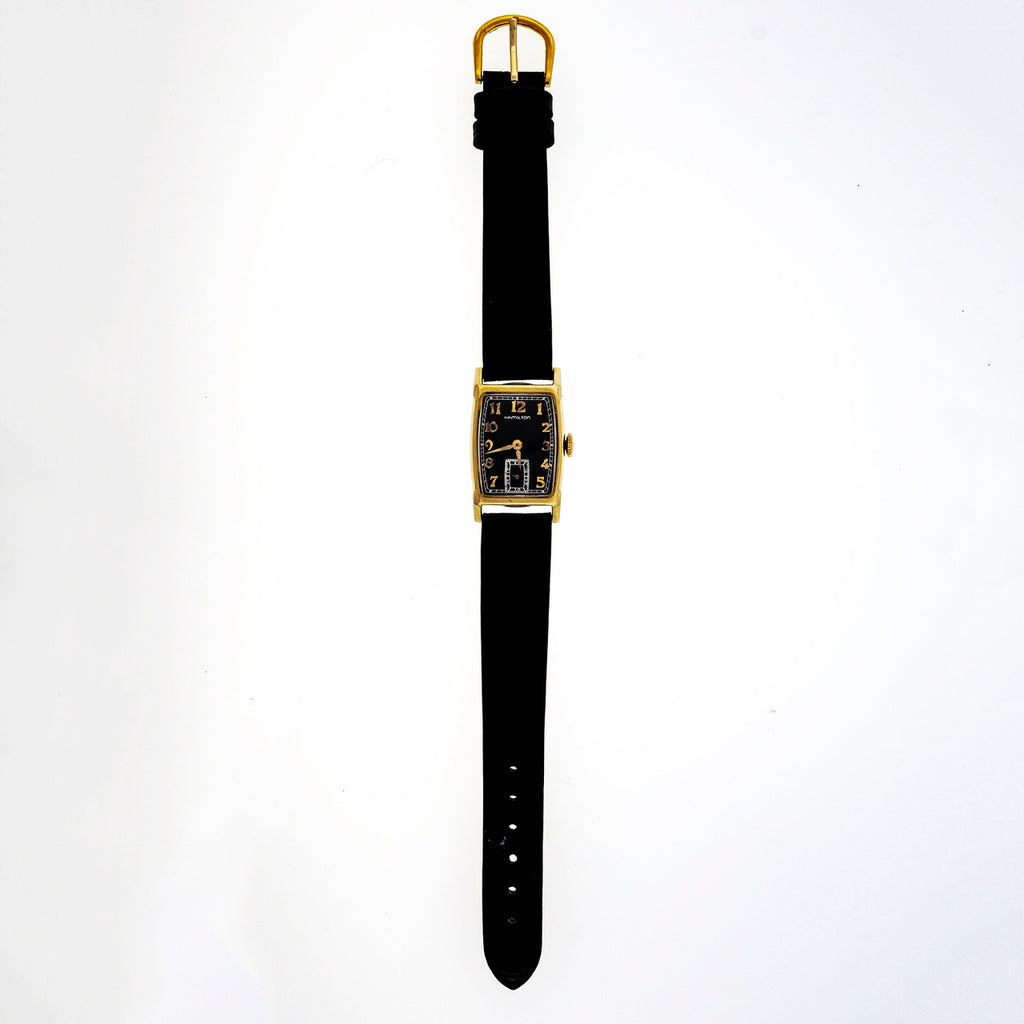 Art Deco 1940 Hamilton 19 Jewel M982 14k Yellow Gold Men\'s Ladies Watch