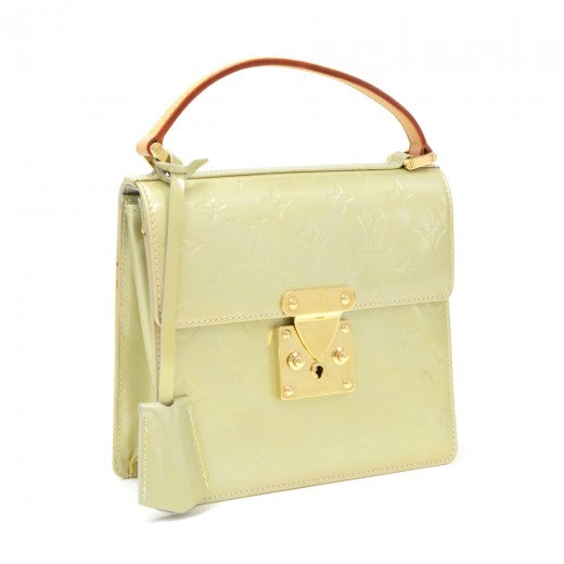 Louis Vuitton Spring Street Light Green Vernis Leather Hand Bag at