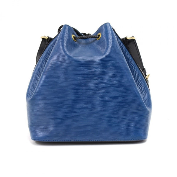 Pre-Owned Louis Vuitton Bag Epi Petit Noe Bicolor Noir Toledo Blue