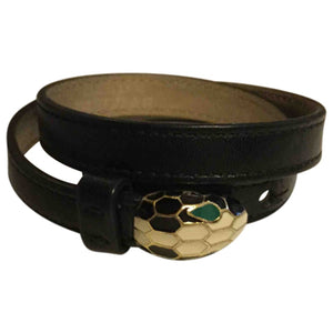 Bvlgari serpenti black leather bracelets
