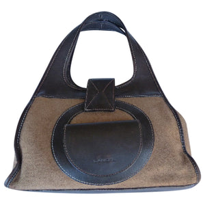 Lancel brown leather handbag