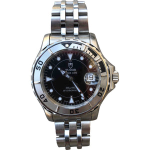 Rolex black steel watch