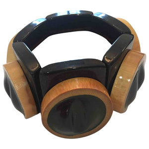 Marni black wood bracelets