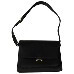 Marni trunk black silk handbag