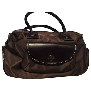 Lancel brown cloth handbag