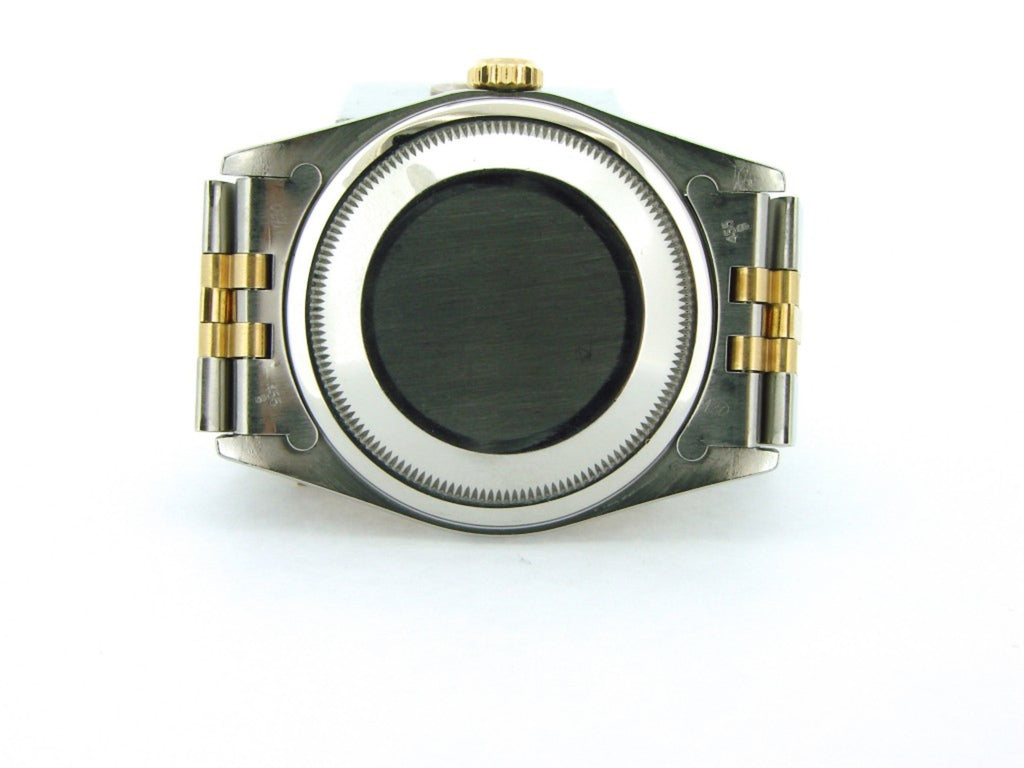 Pre Owned Mens Rolex Two-Tone Datejust with a White Arabic Dial 16233