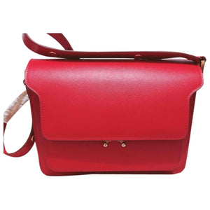 Marni trunk red leather handbag