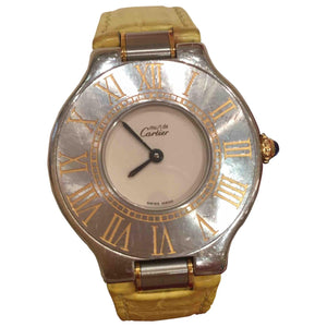 Cartier must 21 yellow steel watch