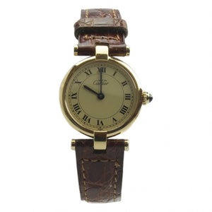 Cartier tank must  silver gilt watch