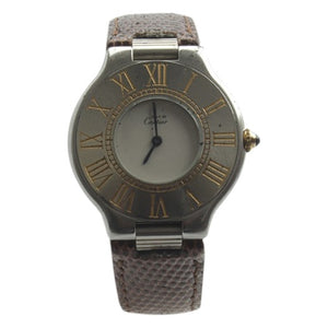 Cartier must 21  gold and steel watch