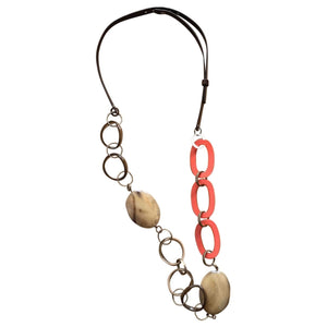 Marni multicolour leather long necklaces