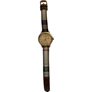 Burberry multicolour gold plated watch
