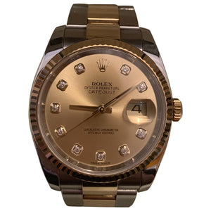 Rolex datejust 36mm  gold and steel watch