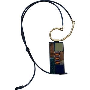 Marni multicolour metal long necklaces