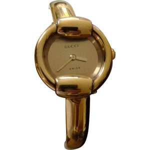 Gucci horsebit gold steel watch