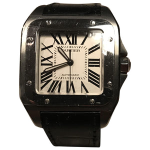 Cartier santos 100 xl silver steel watch