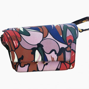 Marni trunk red leather handbag