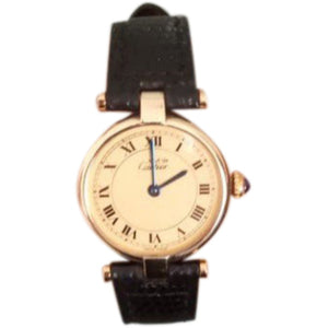 Cartier must vendôme  gold silver gilt watch