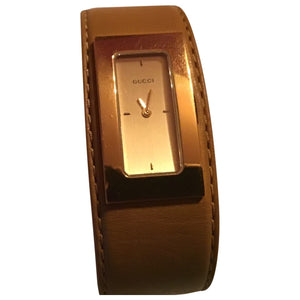 Gucci g-timeless camel steel watch