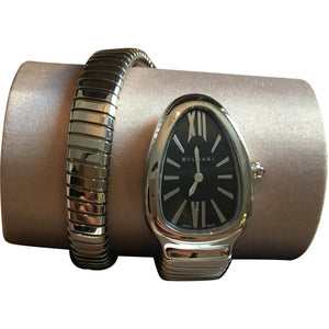 Bvlgari serpenti silver steel watch