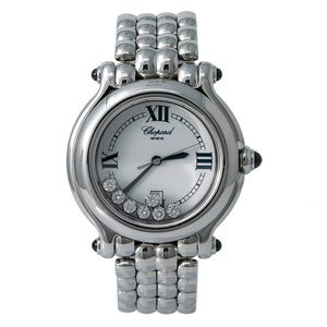 Chopard happy sport white steel watch