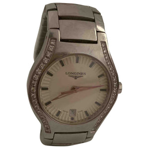 Longines silver steel watch