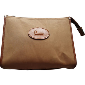 Lancel brown cloth travel bag